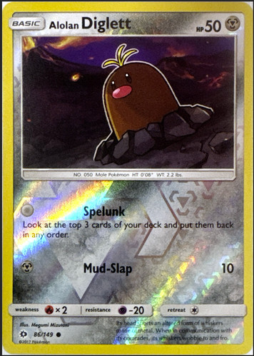 Alolan diglett 149 - diglett, 86/149