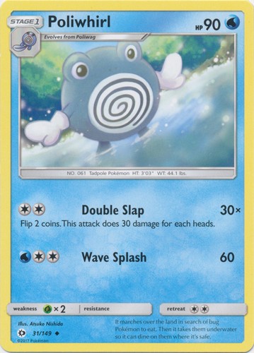 Poliwhirl 149 uncommon - 31/149,
