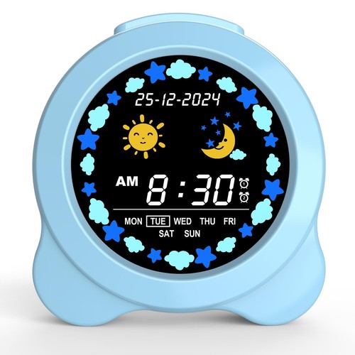 Kids alarm clock sun moon - clock,