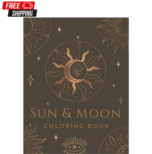 Sun and moon coloring - coloring, book: