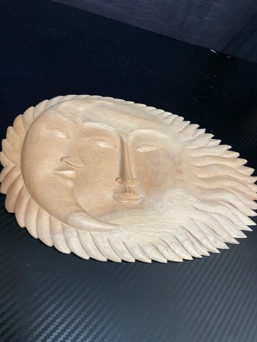 Sun and moon handcarved - sun,