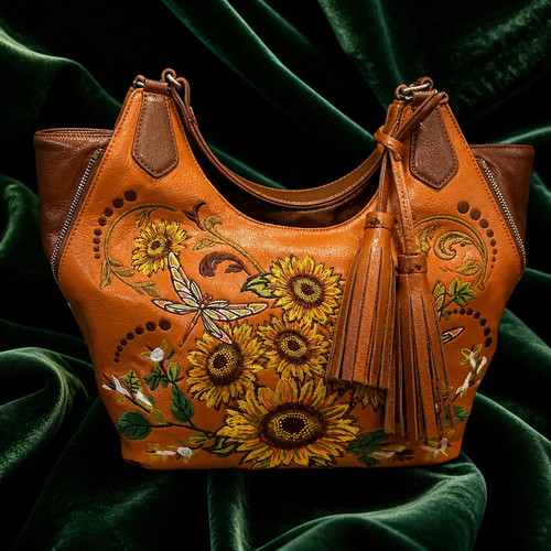 Leather purse designer - by,