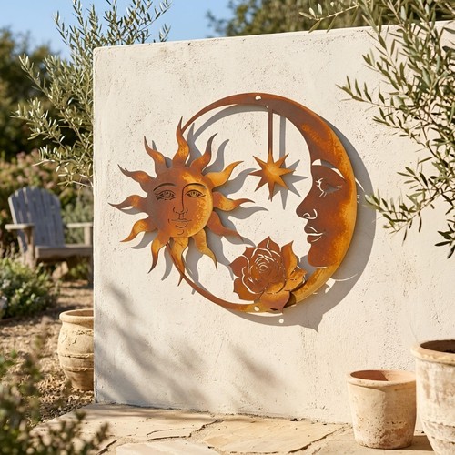 Sun and moon metal - moon, art