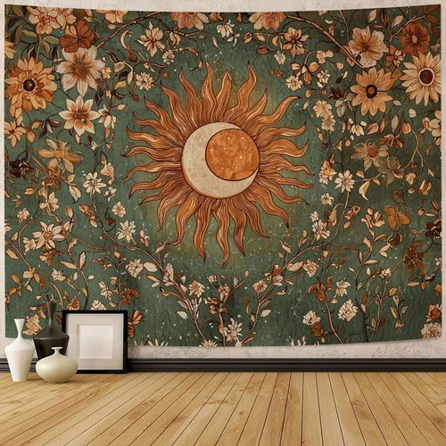 Sun and moon tapestry - moon,