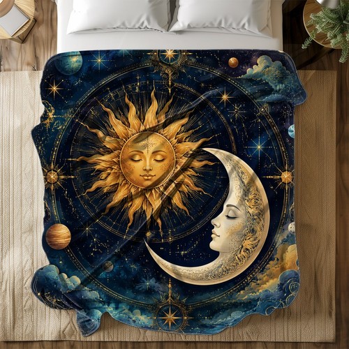 Sun and moon celestial - celestial, coral