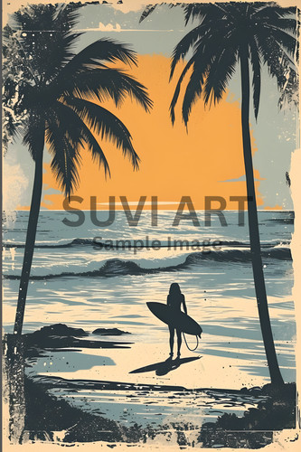 Digital image wall art beach - digital,