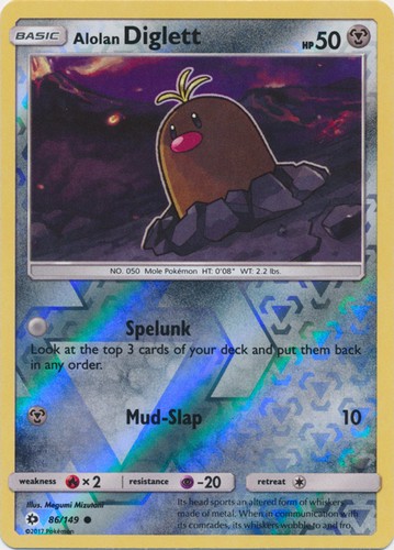 Alolan diglett 149 - alolan, 86/149