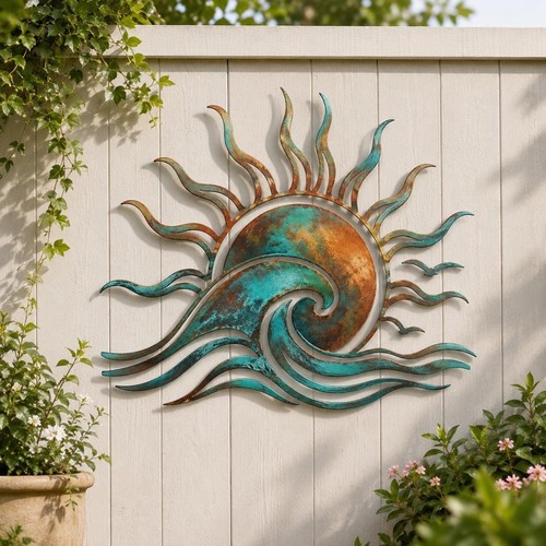 Sun and wave - sun, metal