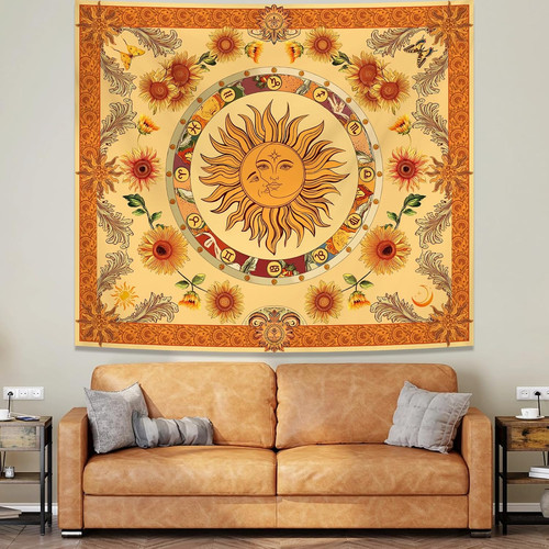 Sun and moon boho orange - sun,