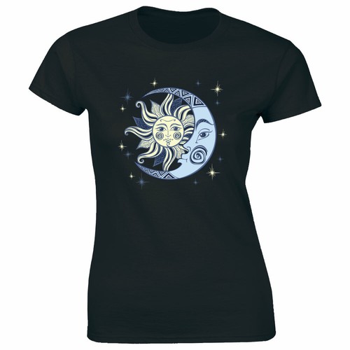 Sun and moon art - moon, image