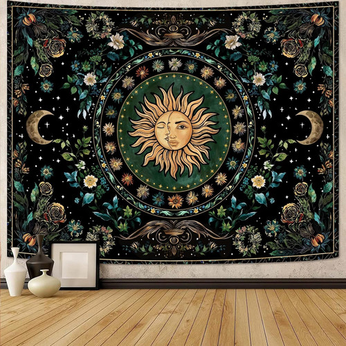 Sun and moon tapestry vintage - sun,