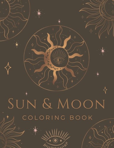Sun and moon coloring - moon,