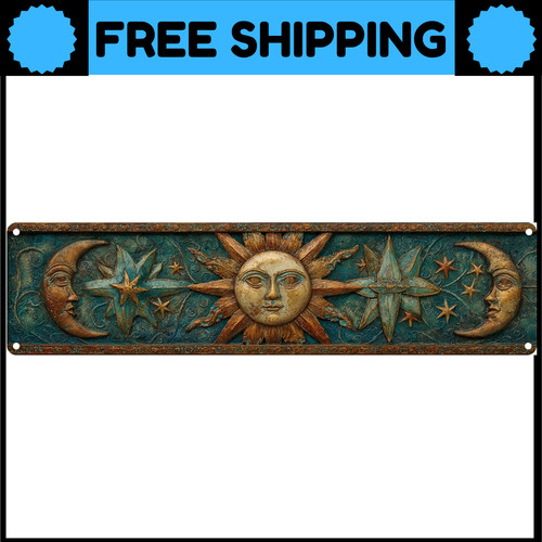 Vintage tin sun and - and, sign